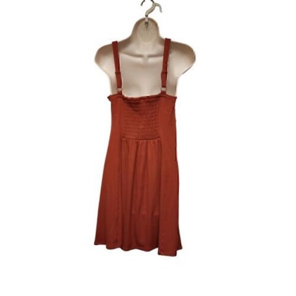 No Boundaries Knit Spaghetti Strap Dress Color Orange Size Large - Picture 3 of 7